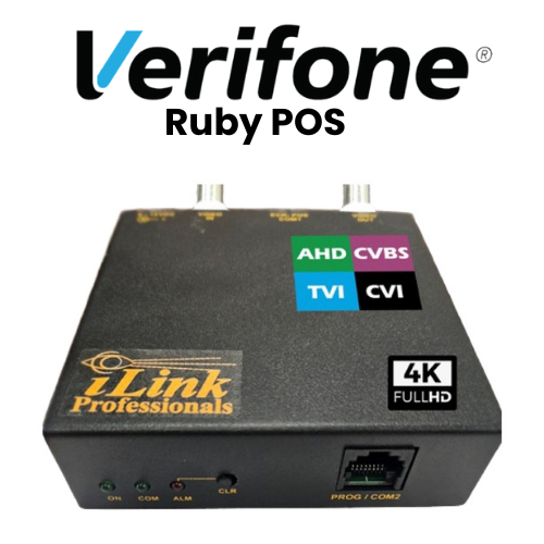 Verifone Ruby POS Cash Register Text Inserter / Overlay on CCTV Video HD DVR with Com Cable